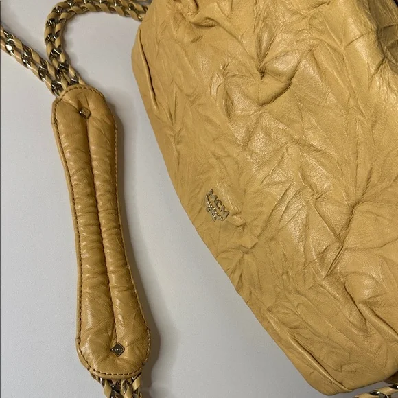 MCM Tan Leather Shoulder Bag - Picture 3 of 13